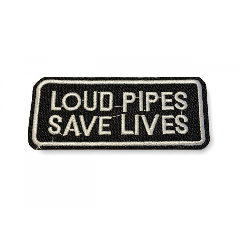 Loud Pipes Save Lives,Shovelhead,Patch,Badge,Biker,Kutte,Aufbügler,Aufnäher,Red 