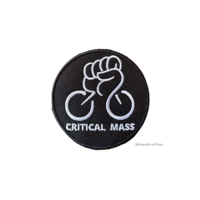 Critical Mass Cycling Iron On Bike Patch 70mm Patchmonkeys De
